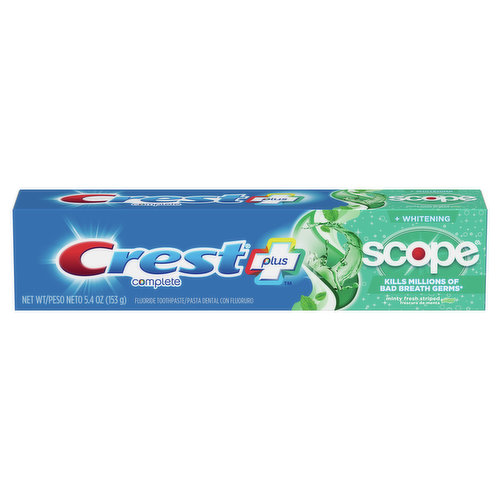 Crest Whitening Plus Scope Whitening Plus Scope Toothpaste , Minty Fresh, 5.4 oz