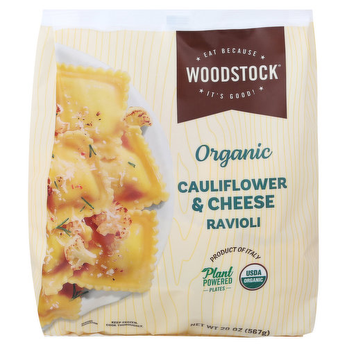 Woodstock Ravioli, Organic, Cauliflower & Cheese
