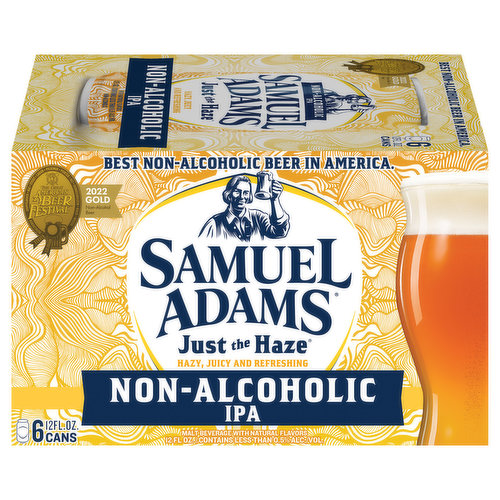 Samuel Adams Beer, IPA, Non-Alcoholic, Just the Haze