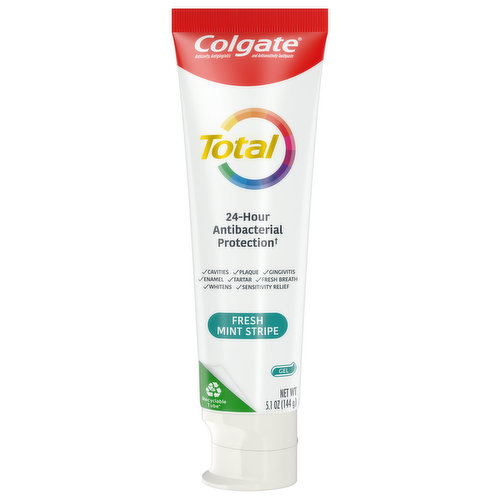 Colgate Total Fresh Mint Stripe Toothpaste, Mint Gel Toothpaste