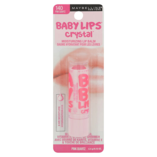 Maybelline Baby Lips Crystal Lip Balm, Moisturizing, Pink Quartz 140