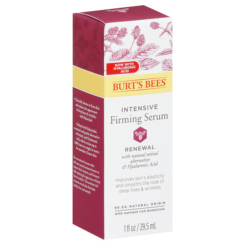 Burt's Bees Firming Serum, Intensive, Renewal