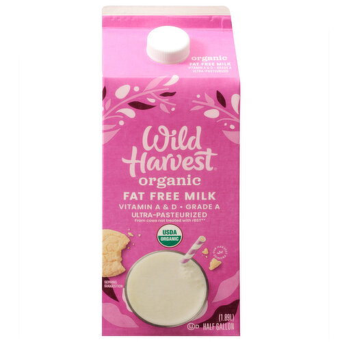 Wild Harvest Milk, Fat Free, Organic