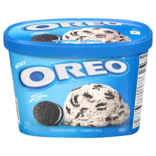 New! Oreo playfully reimagined as a frozen treat. America's favorite cookie is now a yummy frozen treat. Creme-flavored frozen dairy dessert is packed with Oreo cookie pieces to deliver the iconic Oreo taste in every delicious bite. It's a cool new way to enjoy Oreo!