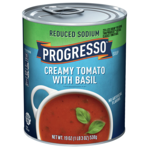 Progresso Soup, Reduced Sodium, Creamy Tomato with Basil