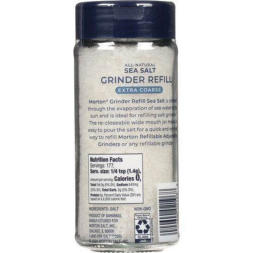 Morton® Adjustable, Refillable Glass Grinders - Morton Salt