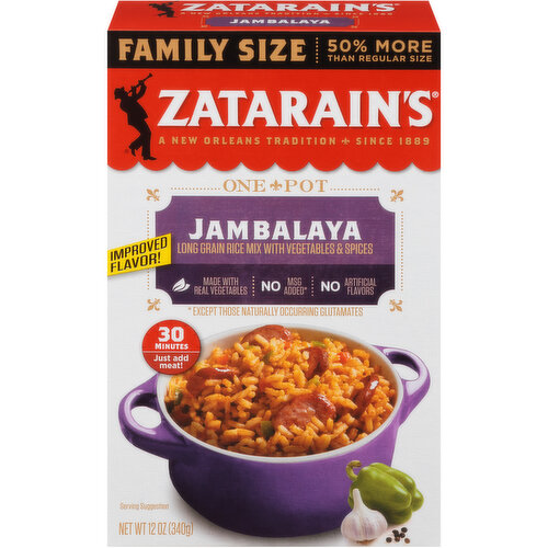 Zatarain's One Pot Family Size Jambalaya Rice Dinner Mix