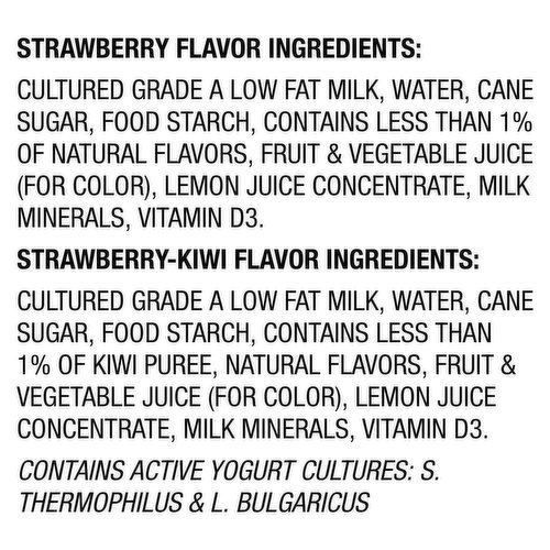 Danimals Smoothie, Strawberry Kiwi/Strawberry