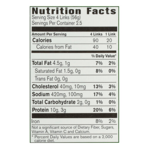 Jones Dairy Farm Sausages Links, Turkey, Golden Brown