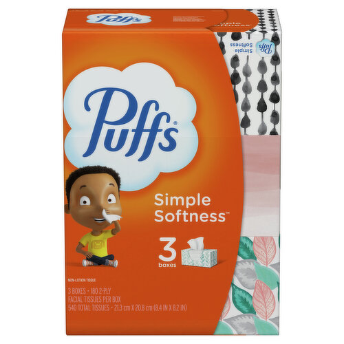 Puffs Simple Softness Puffs Simple Softness Facial Tissue, 3 Count