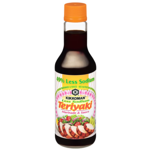 Kikkoman Marinade & Sauce, Less Sodium, Teriyaki