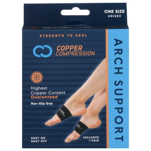 Copper Compression Arch Support, Unisex, One Size