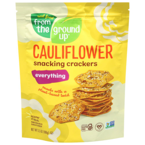 Real Food From the Ground Up Snacking Crackers, Cauliflower, Everything