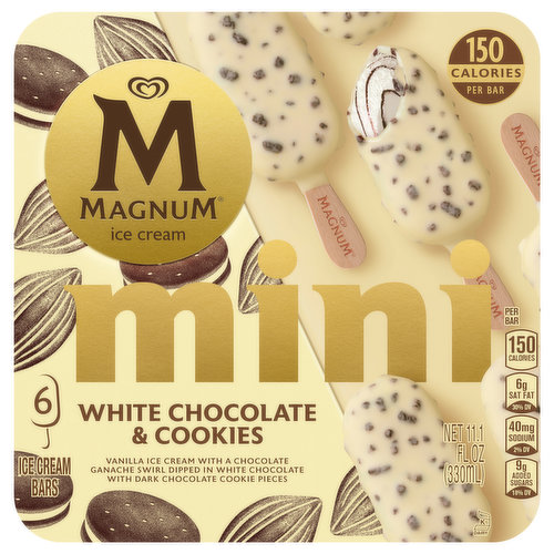 Magnum Ice Cream Bars, White Chocolate & Cookies, Mini