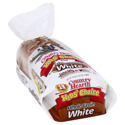 Country Hearth Bread, White, Whole Grain