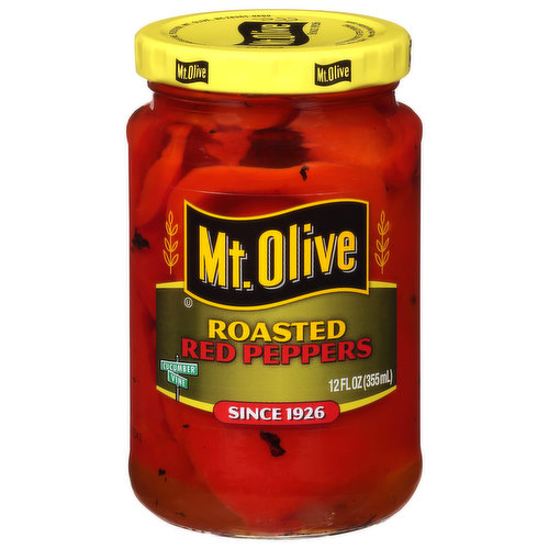 If you’re looking to liven up a dish with a splash of red, or enhance your favorite meal’s taste with a smoky and subtly sweet flavor, Mt. Olive’s Marinated Roasted Red Peppers are the perfect addition to your dish. Marinated with olive oil and garlic, these roasted red bell peppers pack a flavorful, colorful punch! Perfectly ripened, they are then roasted, skinned, seeded, and brined in our olive oil and garlic marinade to enhance their natural sweetness and flavor. Our Marinated Roasted Red Peppers are the perfect gourmet ingredient to add extra flavor and texture to your pasta dish, to your sandwich, or add a tangy bite to your dip. The smoky sweet flavor and bright red color also look and taste great in salads, stews, and soups. At Mt. Olive, we select the finest red peppers and roast them to perfection to give you a pepper that is bursting with flavor. Subtly sweet and smoky, our Marinated Roasted Red Peppers can enhance the flavor of a variety of foods. Dice it up to add to enchiladas, burritos, hummus, or tacos, or chop it up for a mouthwatering salsa. Use our roasted red peppers whole, diced, chopped or mixed with other ingredients to create the perfect dish. A variation of our classic Roasted Red Peppers, our marinated edition provides the perfect balance of garlic and olive oil flavors. With a garlic clove in each jar, you know that your red peppers will be infused with an abundance of flavors that set your mouth watering. Unlike other products, these are not packed in vinegar, instead marinated with a marinated mixture of garlic and olive oil. Once opened, we recommend that you refrigerate and eat them within seven days.