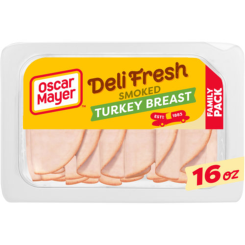 Oscar Mayer Deli Fresh Smoked Turkey Breast Sliced Lunch Meat Family Size