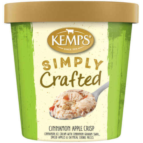 Kemps Simply Crafted Cinnamon Apple Crisp Premium Ice Cream