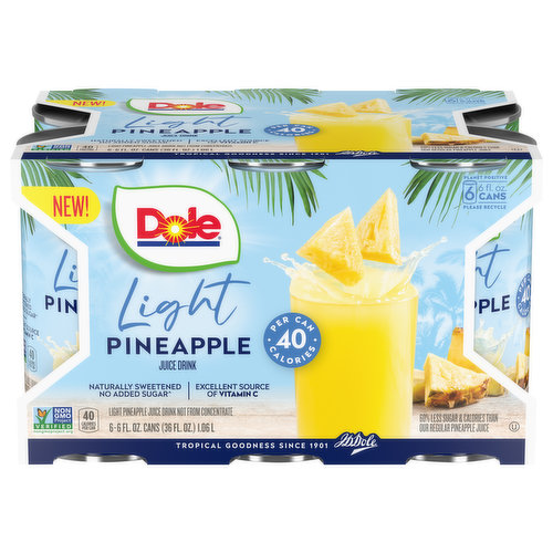 Dole Juice Drink, Light, Pineapple