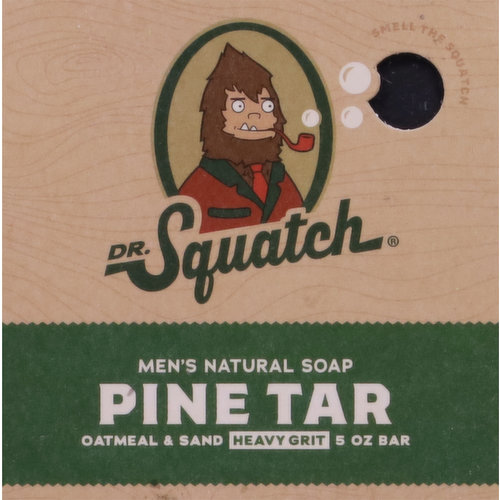 Dr. Squatch All Natural Bar Soap for Men with Heavy Grit, Pine Tar