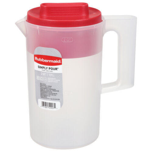 Rubbermaid Simply Pour Pitcher, 2 Quarts