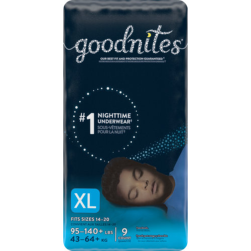 GoodNites Nighttime Underwear for Boys Size XL