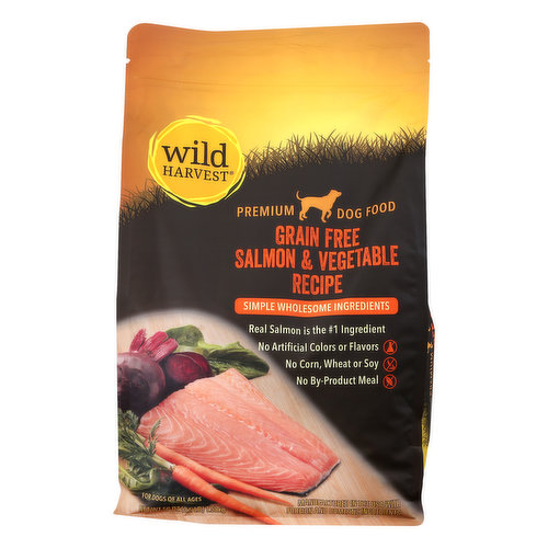 Wild Harvest Dog Food, Premium, Grain Free, Salmon & Vegetable Recipe