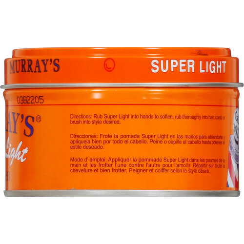 Murrays Super Light Hair Dressing Pomade, 3 Oz