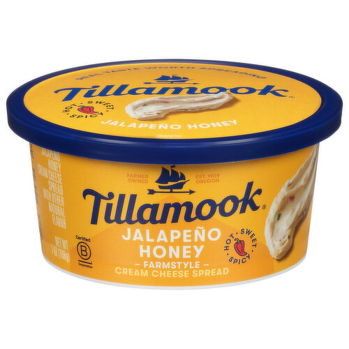 Tillamook Cream Cheese Spread, Jalapeno Honey, Farmstyle