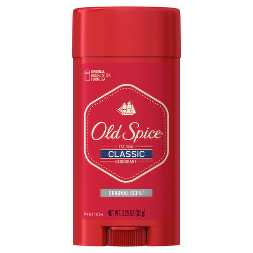 Old Spice Classic Old Spice Classic Original Scent Deodorant for Men, 3.25 oz
