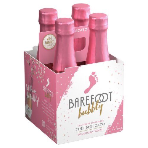 Barefoot Bubbly Pink Moscato Champagne Sparkling Wine 4