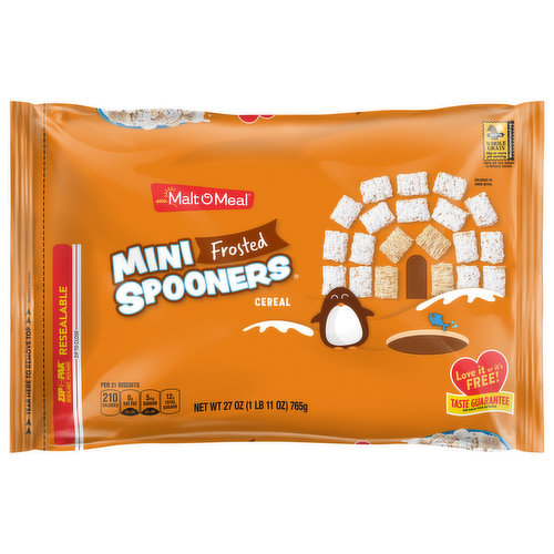 Malt O Meal Mini Spooners Cereal, Frosted