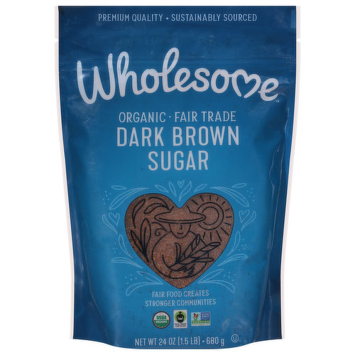 Wholesome Sugar, Organic, Dark Brown