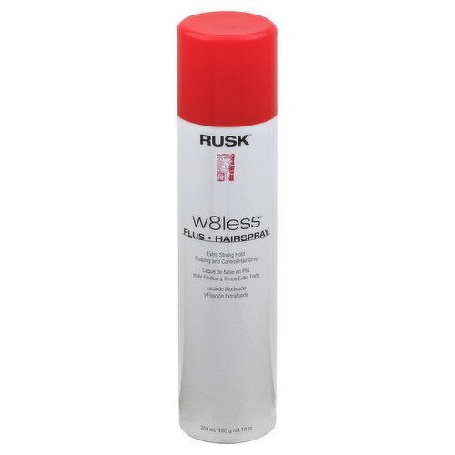 Rusk W8less Plus Hairspray, Shaping and Control, Extra Strong Hold
