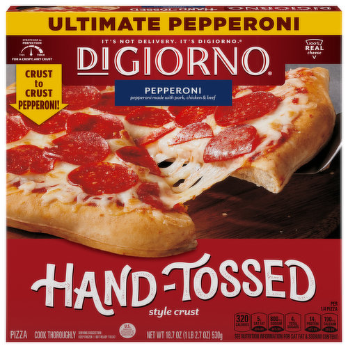 DiGiorno Pizza, Pepperoni, Hand-Tossed Style Crust