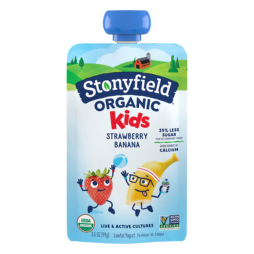 Stonyfield Organic Organic Kids Strawberry Banana Lowfat Yogurt