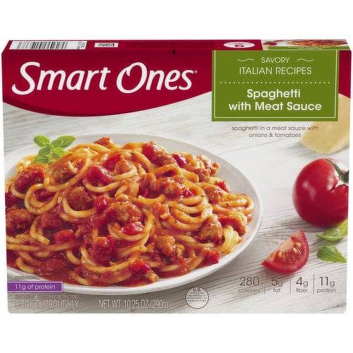 Smart Ones Spaghetti with Meat Sauce, Onions & Tomatoes Frozen Meal