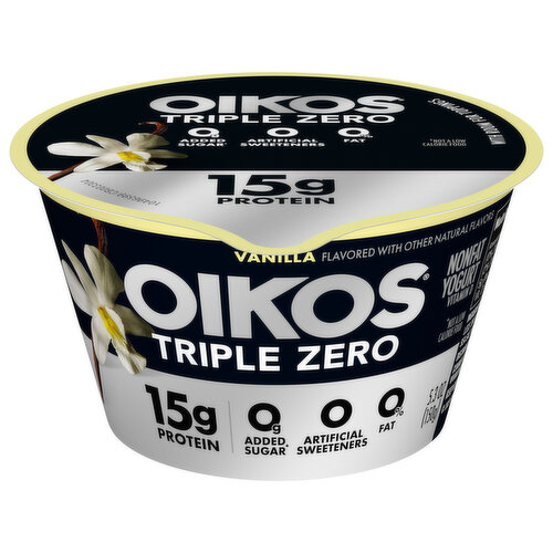 Oikos Triple Zero Yogurt, Nonfat, Vanilla