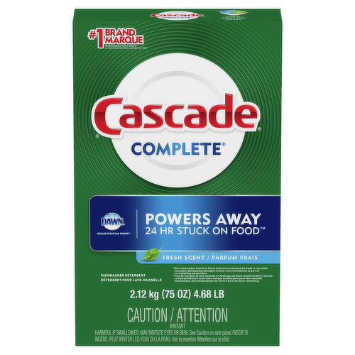 Cascade Cascade Powder Dishwasher Detergent, Fresh Scent, 75 ounces