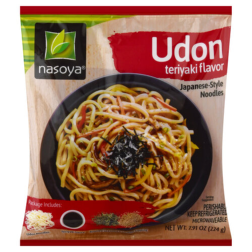 Nasoya Udon, Teriyaki Flavor, Japanese-Style Noodles