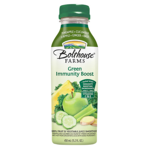 Bolthouse Farms 100% Fruit & Vegetable Juice Smoothie, Green Immunity Boost