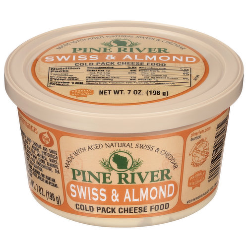 Pine River Cheese Food, Swiss & Almond