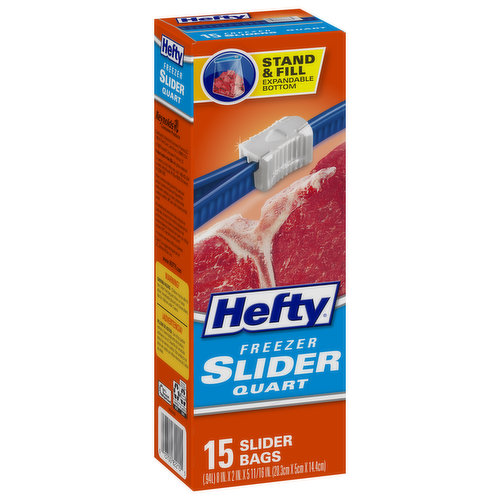 Hefty freezer slider quart & Hefty storage slider quart (2 photos