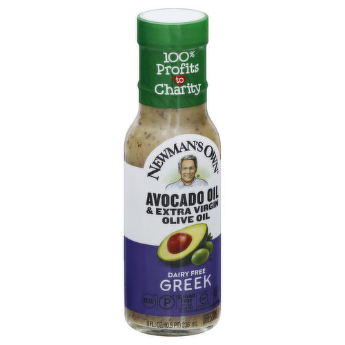 Newmans Own Dressing, Dairy Free, Greek