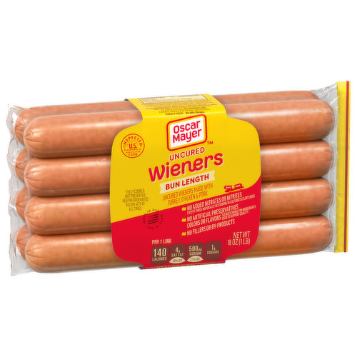 Oscar Mayer Uncured Bun-Length Wieners Hot Dogs