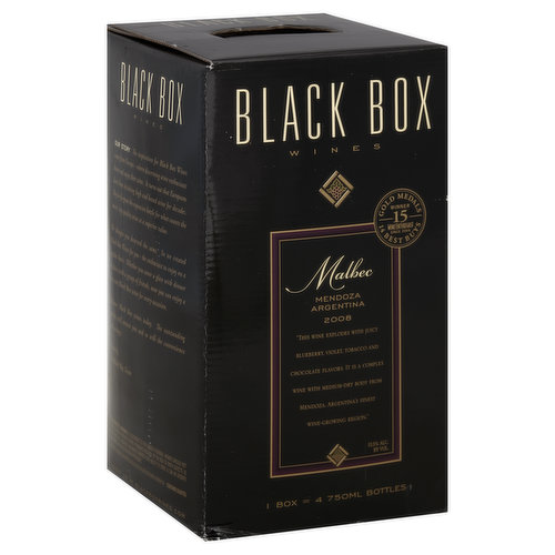 Black Box Wines Malbec, Mendoza Argentina, 2008