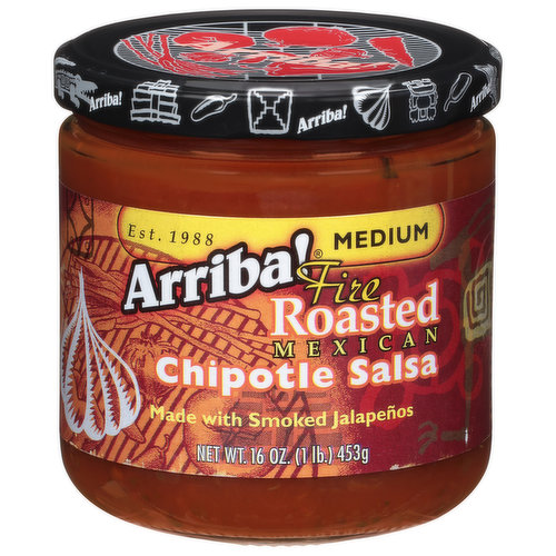 Arriba! Chipotle Salsa, Fired Roasted, Mexican, Medium