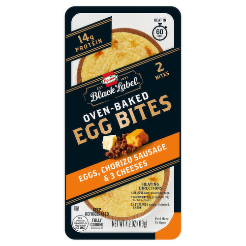 Hormel Black Label Egg Bites, Eggs, Chorizo Sausage & 3 Cheeses