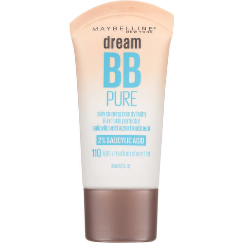 Maybelline Dream Pure 8 in 1 Skin Perfector BB Cream, Light Medium