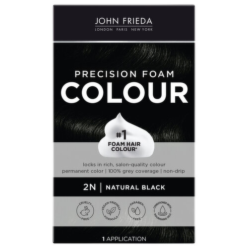 John Frieda Hair Colour, Precision Foam, Natural Black 2N